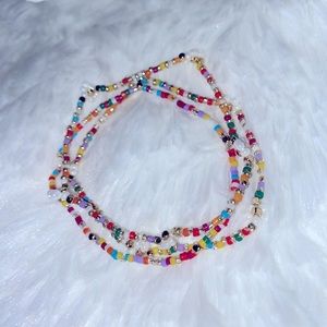 lash next door | beaded anklet three piece · · · osfa nwot